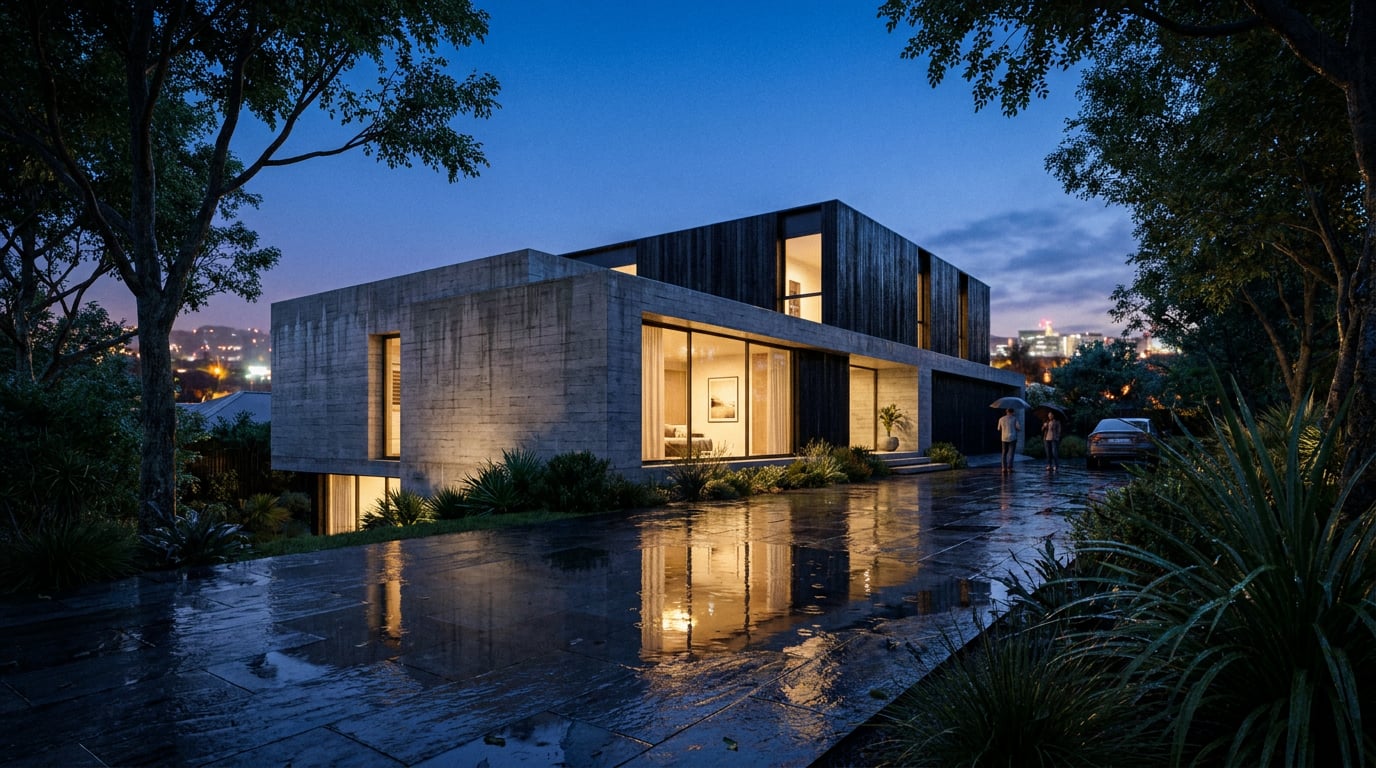Reflections and Puddles: Rendering a Scheme After Rain Without Gimmicks